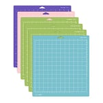 [6 Pack] Cutting Mat (12x12) Inch for Cricut Maker and Cricut Explore Cutting Machines, Light/Standard/Strong/FabricGrip Cut All The Essentials, from Delicate Paper to Heavier Specialty Materials