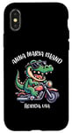 Coque pour iPhone X/XS Anna Maria Island Floride USA Fun Alligator Cartoon Design