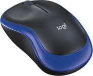 Logitech M185 Wireless Mouse, 2.4Ghz with USB Mini Receiver - Blue