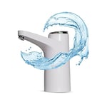 NK Distributeur d'eau en Bouteille Automatique - Chargeur USB, Sans BPA, Eau Froide, 1500mAh, Matériau Silicone, Carafes-Bouteilles 4,5L 5L 7,5L 10L 11,3L 15L 18,9L Blanche (2 Adaptateurs 3.8 & 4.8cm)