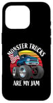 iPhone 16 Pro Monster Trucks Are My Jam Funny 4x4 Monster Truck Cartoon Case