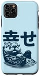 Coque pour iPhone 11 Pro Max Kanji 'Bonheur' Loutre de Mer avec son Caillou préféré