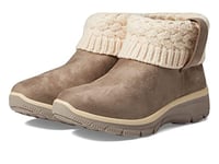 Skechers Femme Facile à Transporter – Temps Confortable Bottine, Taupe, 35.5 EU