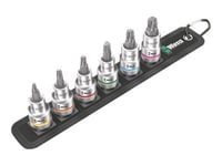 Wera Zyklop Belt C 3 Torx Hf - Impact Socket Bit Set - 6 Delar - 1/2" - Torx - Tx25, Tx30, Tx40, Tx45, Tx50, Tx55 - Längd: 60 Mm