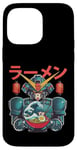 Coque pour iPhone 14 Pro Max Ramen japonais Mecha Robot géant La grande vague Anime