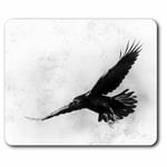 Computer Mouse Mat - Flying Black Crow Art Drawing Office Gift #21233