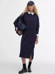 Barbour Shelby Knitted Midi Dress, Navy