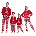 Julpyjamas för Familjen - Matchande Outfit för Julnatten - Barn - Röd Kid-Red 10T