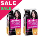 L'Oreal Casting Creme Gloss 200 Ebony Black Hair Color 2-Pack