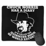 Chuck Norris Has A Diary Quote Customized Designs Non-Slip Rubber Base Gaming Mouse Pads for Mac,22cm×18cm， Pc, Computers. Ideal for Working Or Game