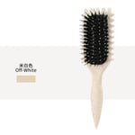 Bounce Curl Define Styling Brush Boar Bristle Detangling Hair Brush Tangled Hair Comb Shaping Defining Curls Barber Styling Tool Beige