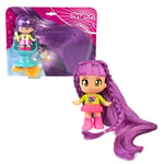 PINYPON, Figurine Cheveux Super Longs, Modèle Cheveux Violet, A coiffer et à Collectionner, 3 Accessoires et 1 Fauteuil de Coiffeur, Jouets pour Enfants à partir de 3 Ans, GIOCHI PREZIOSI, PNY322