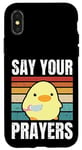 iPhone X/XS Say Your Prayers - Funny Duck With Knife Meme Case