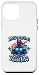 Coque pour iPhone 12 mini Ninja Musculaire Fort Et Mignon