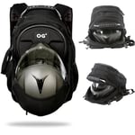 OG Original CityRunner Sac à Dos Moto, Étanche, Extensible 30-35L, Sac Porte-Casques Motard, Sangle Pour Casque, Grande Capacité, Portable, Réfléchissant, USB