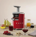 Retro Style Juicer Machine SMEG 50's  Juice Press, Red + Free Stay cool Bottle