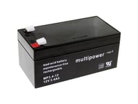 Multipower Pb-12-3,4-4,8 Blybatteri 12 V 3.4 Ah Blyfleece (B X H X T) 134 X 66.5 X 67 Mm Fladstik 4,8 Mm Vedligeholdelsesfri, Lav Selvafladning,