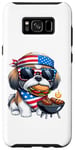 Coque pour Galaxy S8+ Shih Tzu Barbecue 4 juillet pour hommes, femmes, enfants, adolescents, garçons et filles