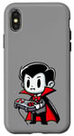 Coque pour iPhone X/XS Count Dracula, joueur vidéo mignon de dessin animé vampire