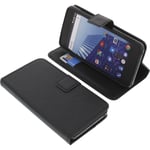 Bag for Archos Access 50 Color 3G Book-Style Protective Cover Phone Case Black