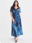 Scarlett & Jo Isabelle Abstract Print Maxi Dress