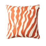 Chhatwal & Jonsson - Utomhuskudde zebra 50x50 cm apricot orange offwhite - Prydnadskuddar och kuddfodral - Stig Jonsson - Orange,Vit