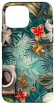 Coque pour iPhone 16 Pro Max White Pop Art Tropical Magic Book Floral Coffee Books