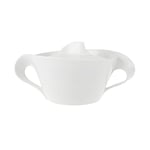 Villeroy & Boch 1025253070 New Wave Bowl with Lid and Handle, Premium Porcelain, White