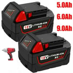 18V 5AH-Batterie lithium ion de rechange pour Milwaukee M18, 18V, 9,0 Ah, pour outil électrique 24.com, 48 1