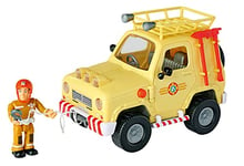 Simba Sam Le Pompier 109252511 - Véhicule Tout-Terrain Avec Figurine, Camion de Pompier 15 Cm, Avec Lumière, Portes ouvrantes, Accessoires, à Partir de 3 Ans Exclusivité sur Amazon