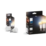 Philips Hue White ambiance, ampoule LED connectée sphérique compatible Bluetooth, E14 & White Ambiance, ampoule LED connectée E27 équivalent 75W, 1100 lumen