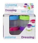 4 Sistema Drressing Pots To Go Containers 35ml Food Lunch Dinner Picnic Sauce