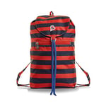 Invicta Backpack - Minisac Heritage, Two-Tone Red/Blue - Foldable and Pocketable - Travel & Leisure - Men's and Women's Striped Backpack - Icon - Packable