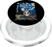 Possum Nuit étoilée – Peinture drôle de Van Gogh Opossum PopSockets PopGrip pour MagSafe