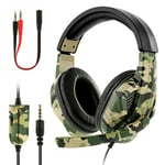 green CamSolomon-Casque de jeu professionnel, stéréo Gamer, écouteurs filaires pour PS4, PS3, Xbox One, téléphone PC, sauna, 3.5mm, nouveau ""Nipseyteko