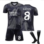 22-23 Real Madrid fotbollströja T-shirt Shorts Fotbollströja KROOS 8 Kids 28(150-160CM)