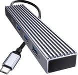 Usb C Hub For Laptop,4-In-1 Usb Splitter,Usb 3.2 Gen2 10Gbps Type C Multiport Adapter With 3 Usb A,100W Pd Charging For Pc,Laptop,Surface Pro,Macbook And More Type C Devices-Dhf-3U1C