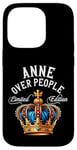 Coque pour iPhone 14 Pro Anne Over People Couronne d'anniversaire avec nom d'Anne