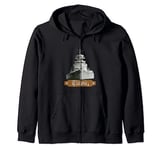 German Battleship Tirpitz 2nd World War Marine Zip Hoodie