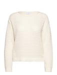 Vila Vibellisina Boatneck L/S Knit Top - Noos Kräm