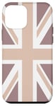 Coque pour iPhone 12 mini Drapeau britannique Beige cool Union Jack