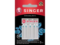 Singer Sewing Machine Singer Embroidery Needle 90/14 5 Pcs