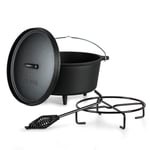 Galloway Dutch Oven 9.0 BBQ Pot Fonte Pieds de support Taille L / 9 qt