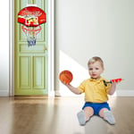 Kids Basketball Hoop Net Backboard Set w/ Mini Ball Pump for Door Wall Mount Toy