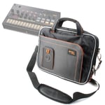 Black/orange Padded Bag / Case W/ Carry Strap For Korg Volca Beats Synthesiser