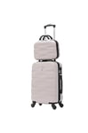 CELIMS - Set Valise Cabine avec Vanity/Trousse de Toilette | Bagages Cabine | Valise Cabine 55 x 35 x 20 cm | Valise avec Vanity | Gris