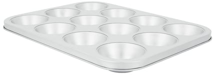 Clas Ohlson Muffinsplåt 12 st, rostfritt stål, 37 x 28 cm