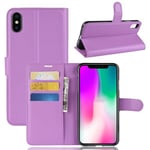 Iphone Xr      Pu Wallet Case    [Purple]