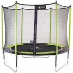 Trampoline de jardin 305 cm + filet de sécurité jumpi Vert/Noir 300 - Kangui