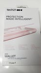 Genuine Tech21 Apple iPhone 7, 8 , SE 2nd Gen evo wallet flip cover case Pink